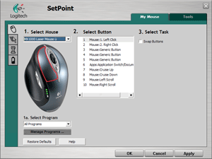 Screenshot of SetPoint with uberOptions